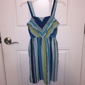Blue Patterned Minidress